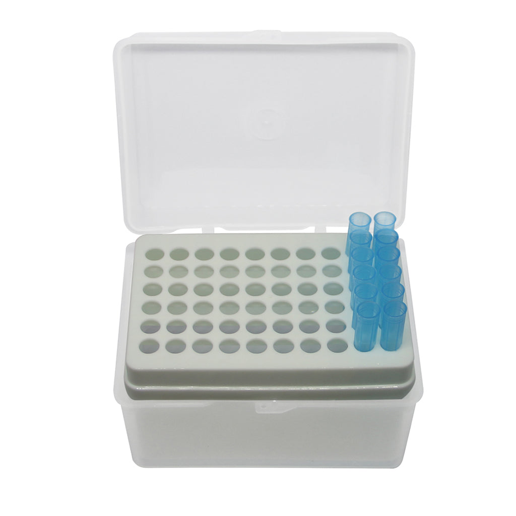 LaboQuip Pipette Tip Box (60 wells) 1000uL, Empty, Hinged, with carrier plate