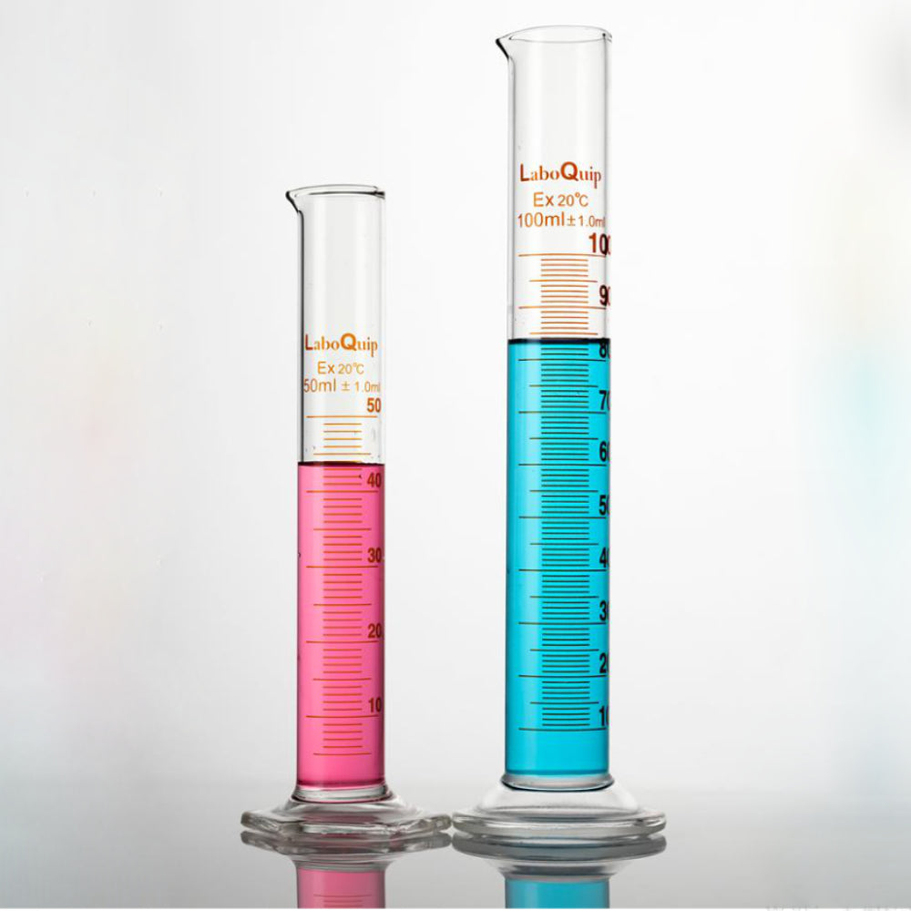 LaboQuip Measuring Cylinder 250ml - Round Base-Glass