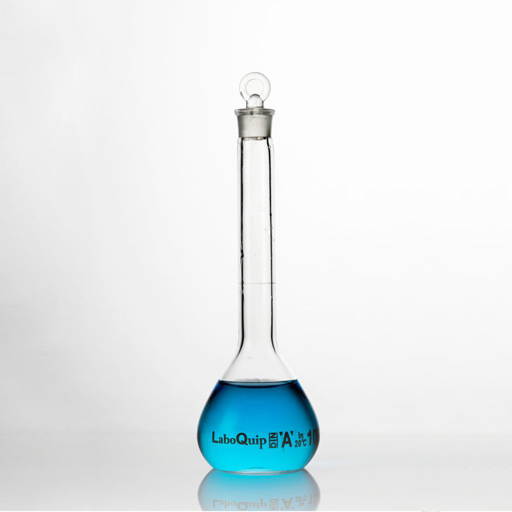 LaboQuip Volumetric Flask 1000ml- Clear  (Class A), Borosil.Glass