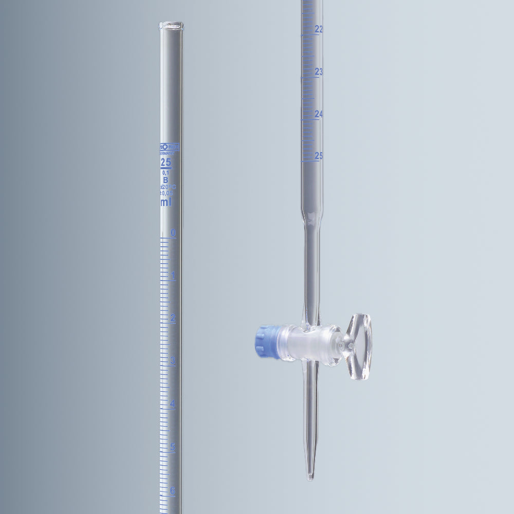 Marienfeld (Germany) Burette 50ml Class AS(Lot Certified) -High quality Borosil.Glass