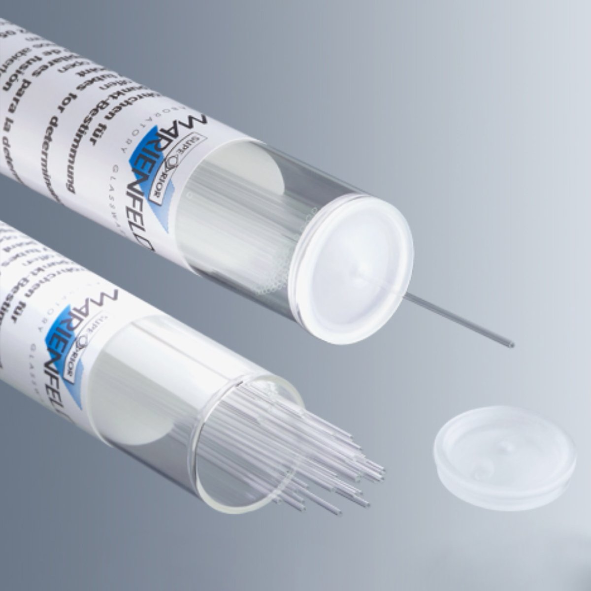 Capillary tubes for the determination of melting point, 100mmx1.55mm (box of 100Pcs)