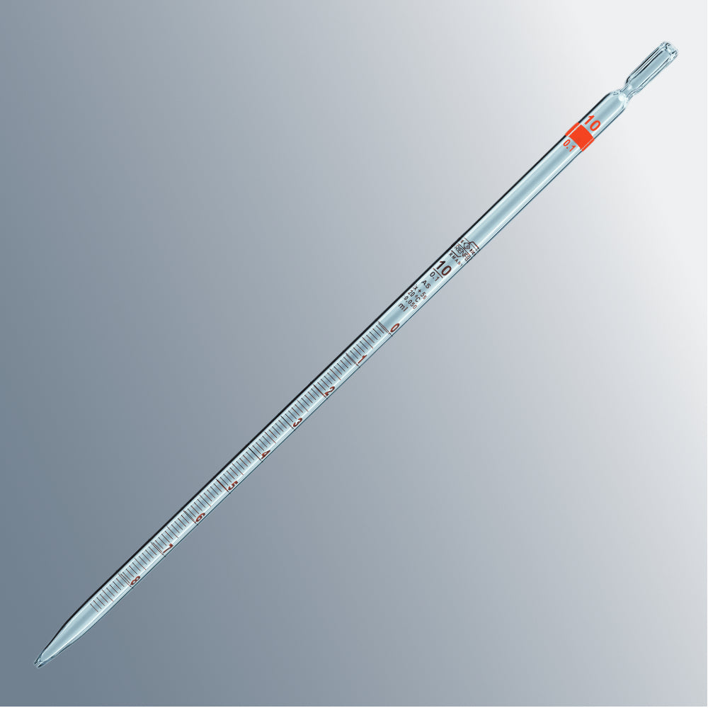 Marienfeld (Germany) Pipette, Graduated, Serological, Glass 10ml Class AS(Lot Certified)