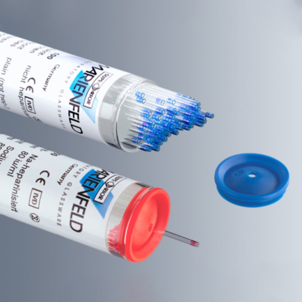 Capillary tubes for Microhaematocrits, 75mmx1.1-1.2mm, Plain (Box of 100Pcs)