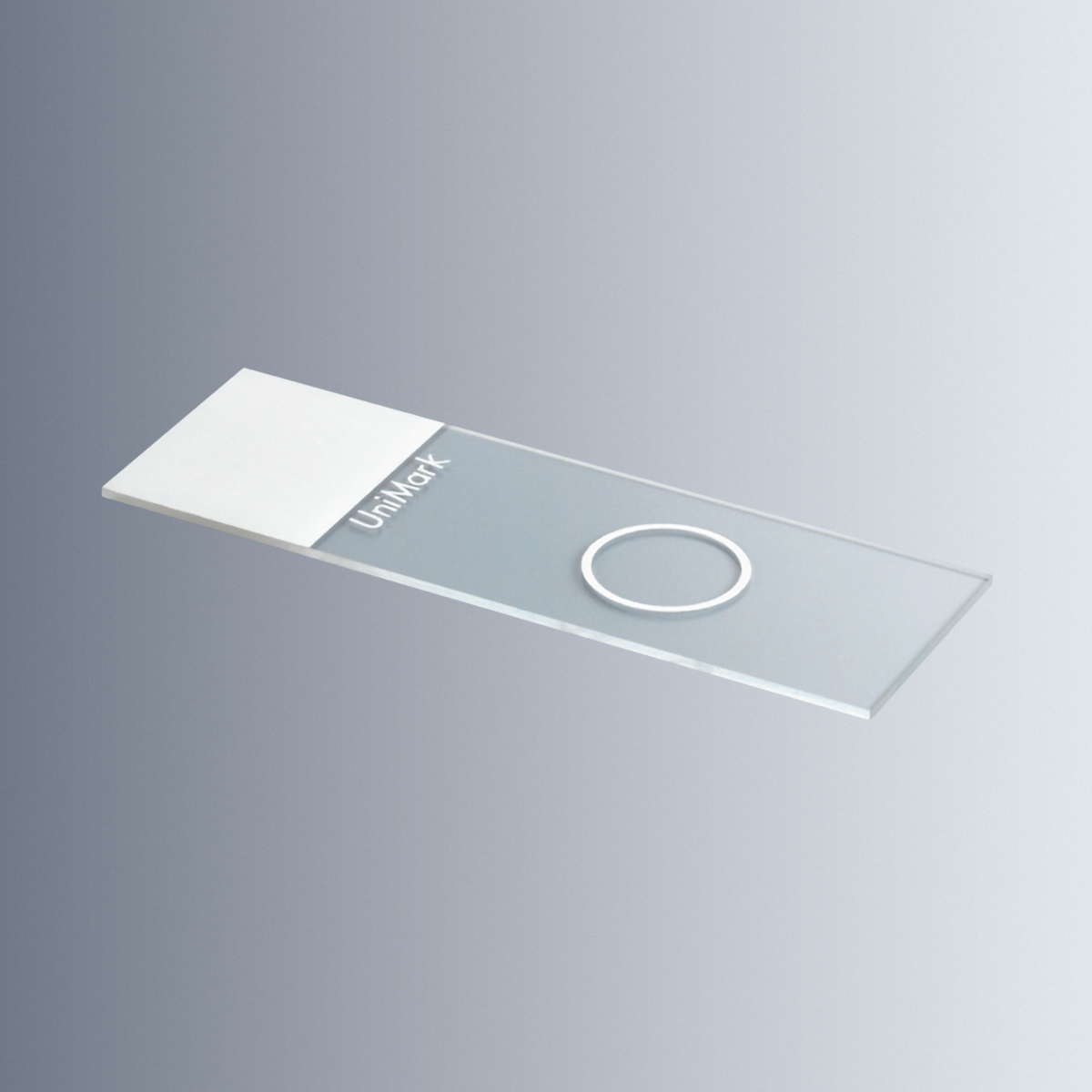 Marienfeld Microscope Slide, with one circle, UniMark, 76x26mm, Pack of 50Pcs