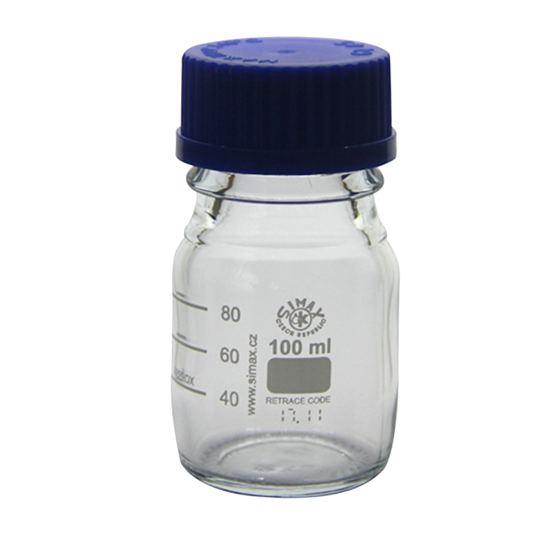 Technosklo Reagent Bottle Glass 250ml with cap 140°C Res (Made in EU)