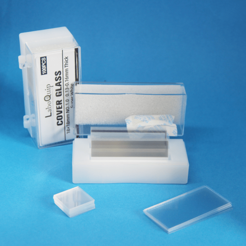 LaboQuip Microscope Coverslips - 24x50mm Borosil. Glass (100pcs) (Al.Pack), CE & UKCA Certified