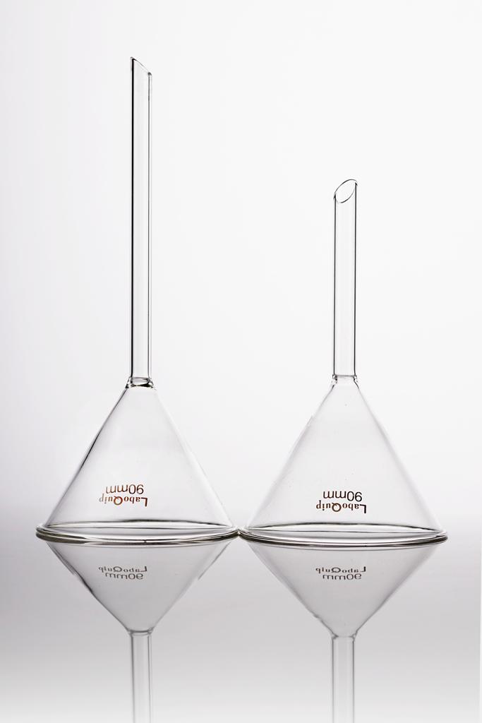 LaboQuip Funnel 90mm, Long Stem-Glass