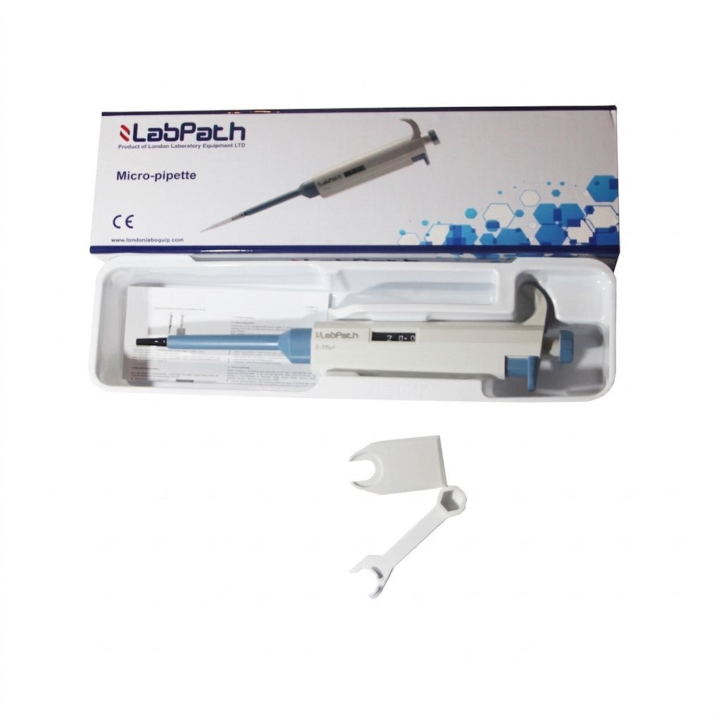 LabPath Micropipette 0.5-10uL Variable Semi Autoclavable, CE Certified