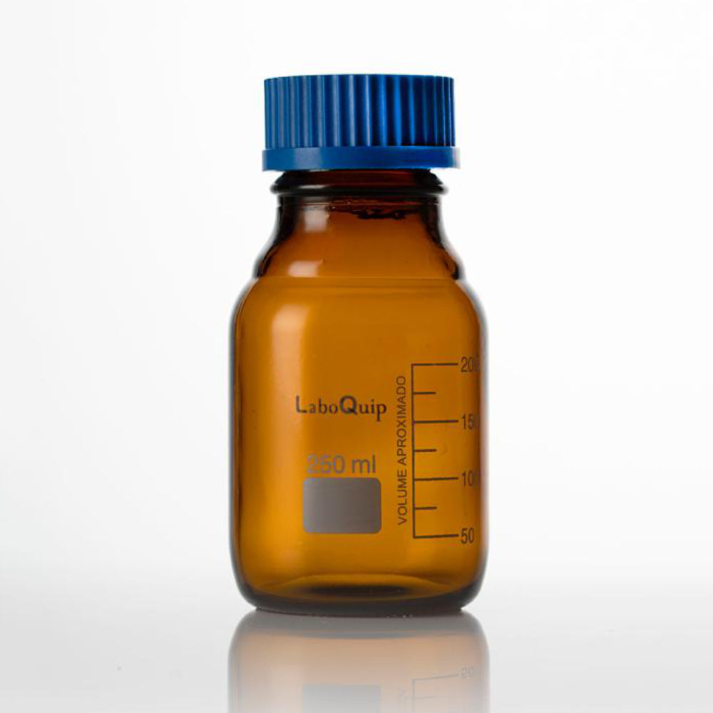 LaboQuip Reagent Bottles 500ml amber-Glass, with cap 140°C Res.