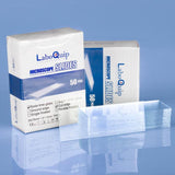 LaboQuip Microscope Slide 7102(3600Pcs)+Coverslip(4000Pcs),22x22mm in Hing Plastic boxes, Eco pack/S, CE & UKCA Certified