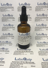 LaboQuip immersion oil 50ml amber bottle glass dropper
