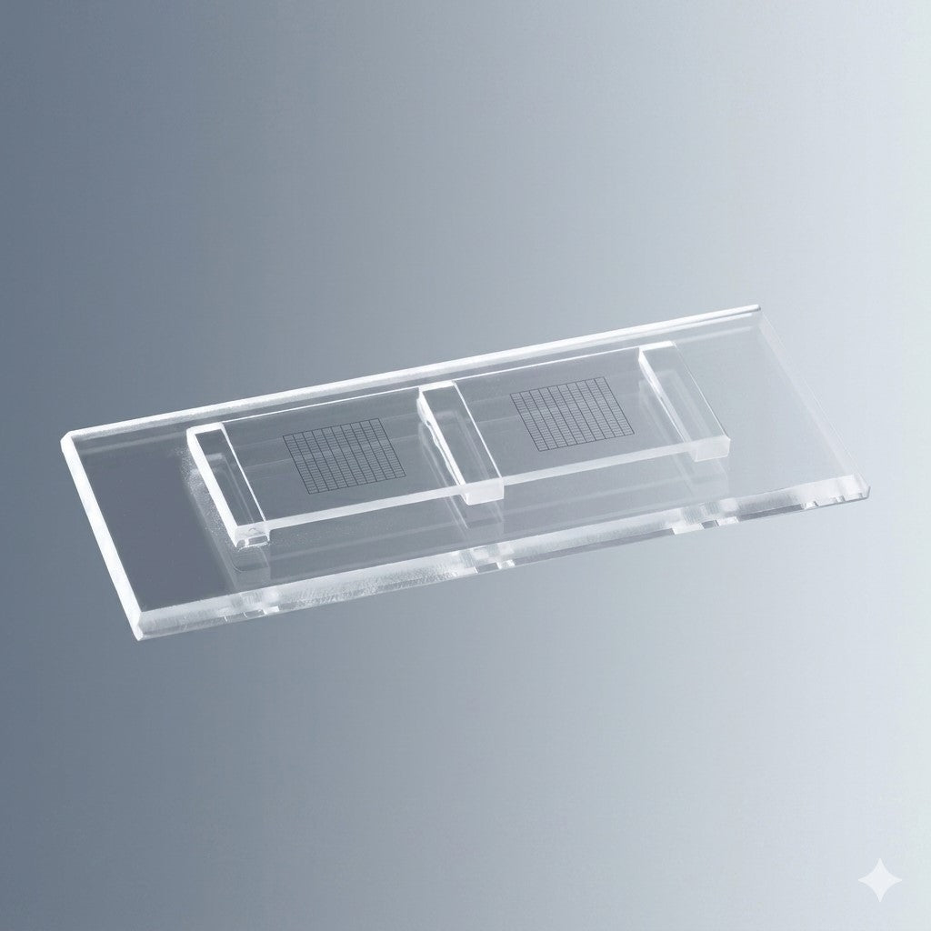 Paul Marienfeld McMaster Counting Chamber Glass Dual Grid, Made in Germany
