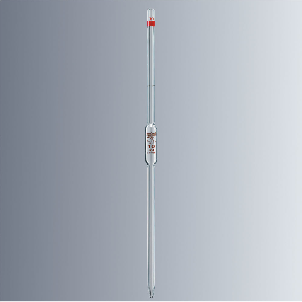 Marienfeld (Germany) Volumetric Pipette Glass 10ml, Class AS(Lot Certi ...