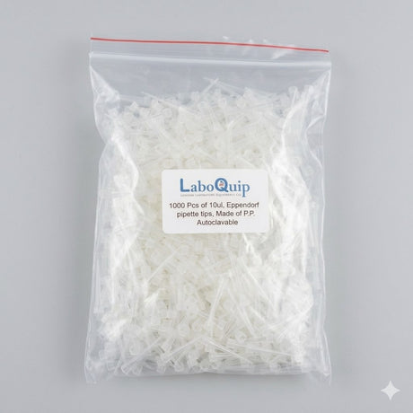 LaboQuip Pipette Tip 10uL Universal Autoclavable, Bag of 1000
