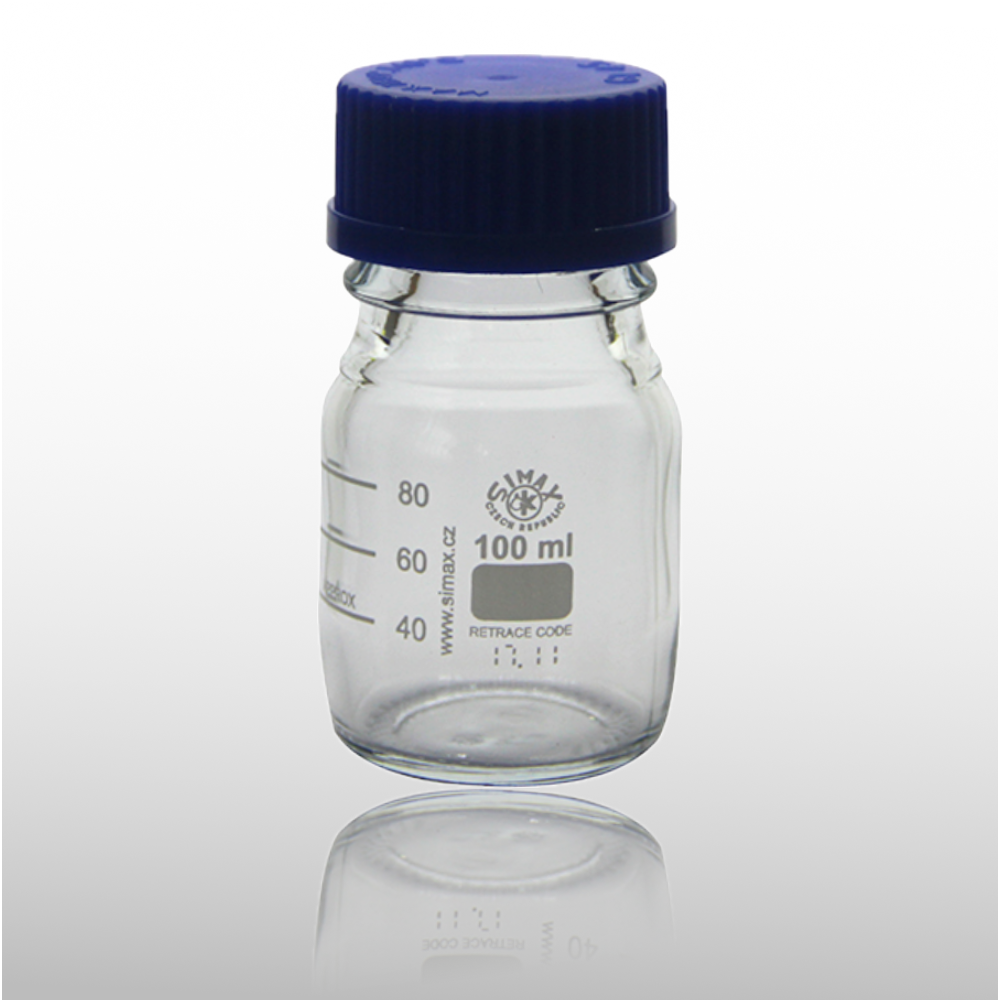 Technosklo Reagent Bottle Glass 250ml with cap 140°C Res (Made in EU)