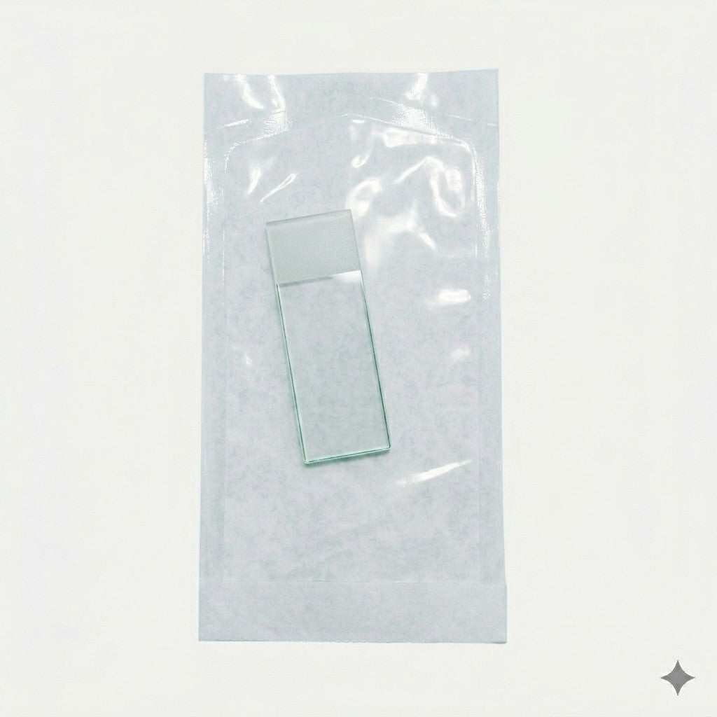 Sterile and frosted microscope slide in single pack for research laboratory use