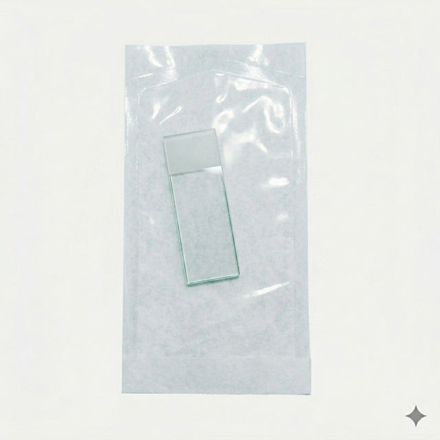 Sterile and frosted microscope slide in single pack for research laboratory use