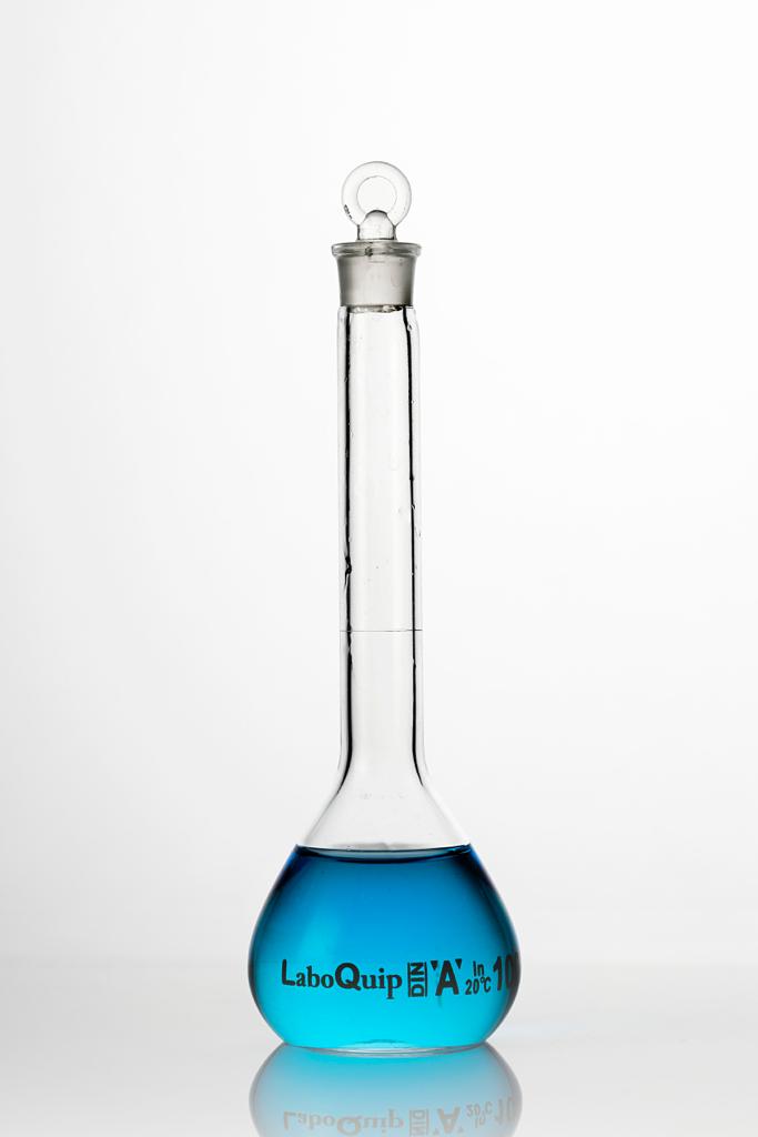 LaboQuip Volumetric Flask 1000ml- Clear  (Class A), Borosil.Glass