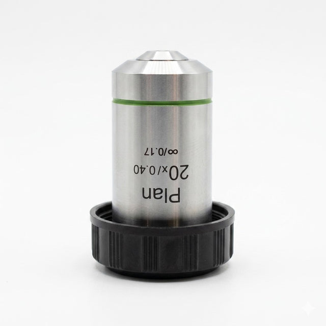 Infinity Plan 20x microscope objective lens providing high-resolution imaging