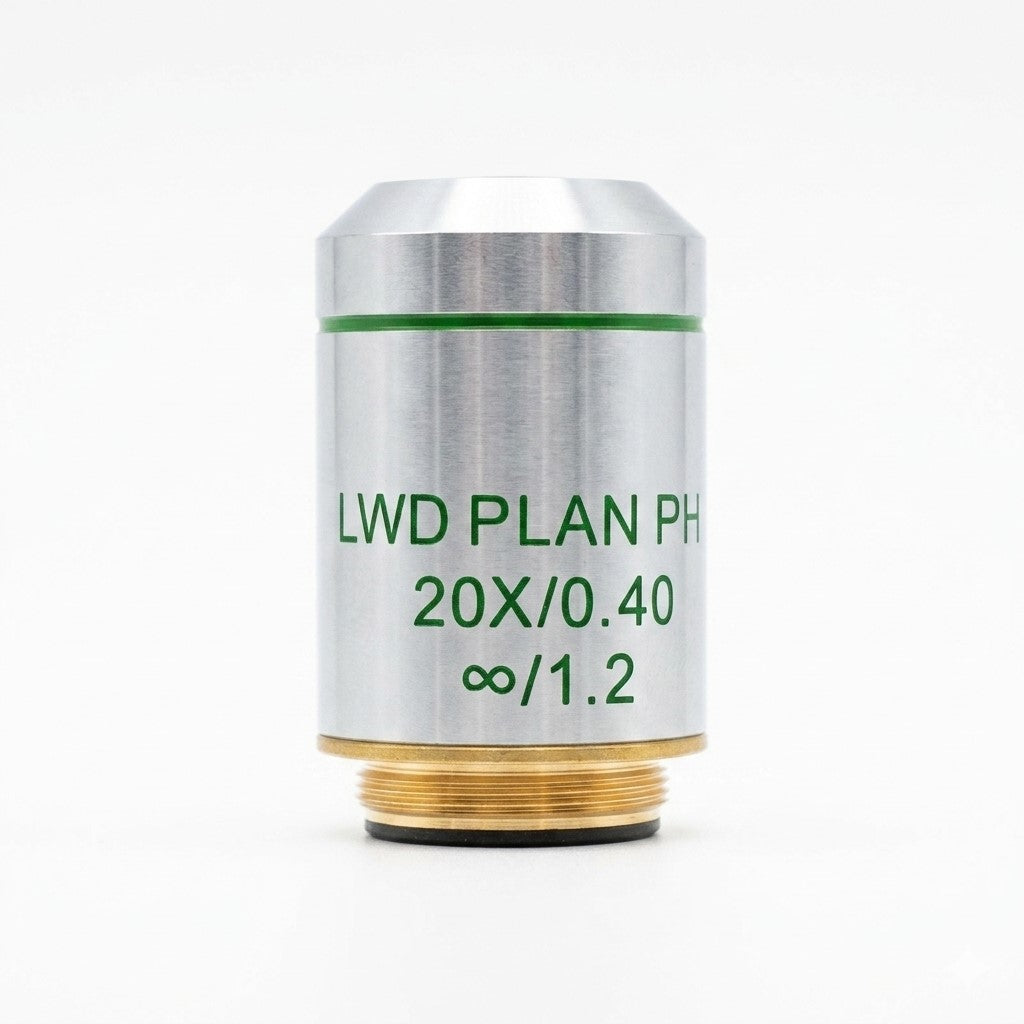 LaboQuip Microscope Objective Lens Infinity Plan Achromatic Phase Contrast LWD 20X, Laboratory Optical Equipment