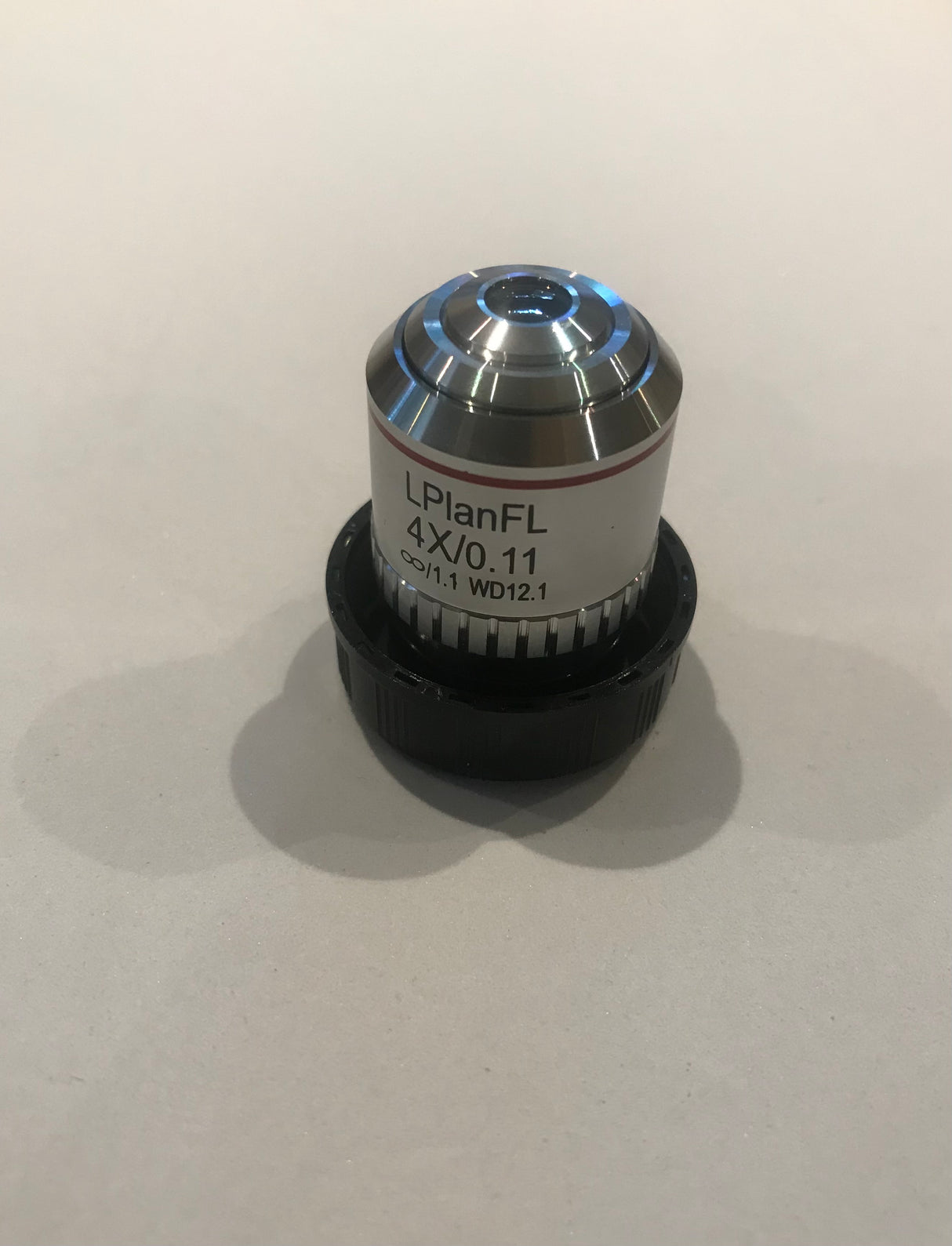 LaboQuip Microscope Objective Lens Infinity Plan Achromatic LWD 4X, for Fluorescence and Light Microscopy, Laboratory Optical Equipment